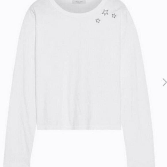 rag & bone Cotton Scribble Star Tee white size 12 - Picture 2 of 7